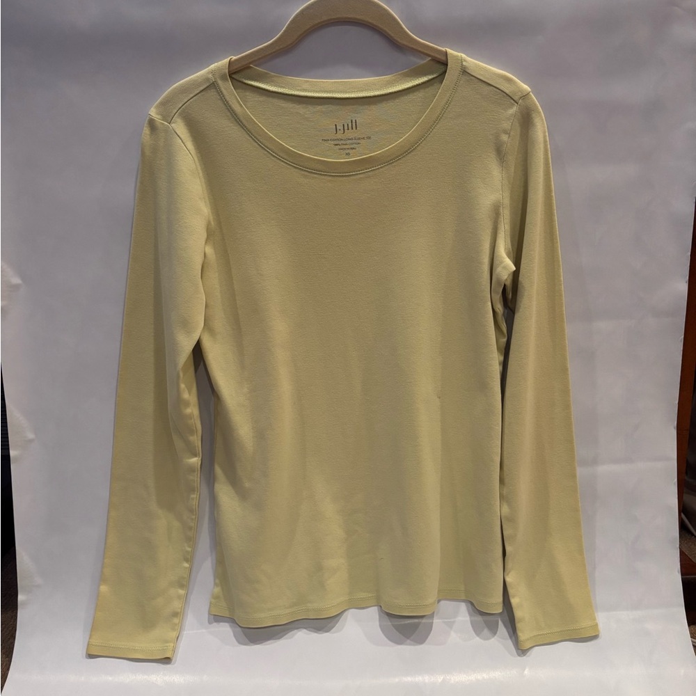 J. Jill Chartreuse Long Sleeve Tee